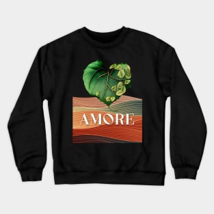 Love Nature No. 5: Valentine's Day Amore on a Dark Background Crewneck Sweatshirt